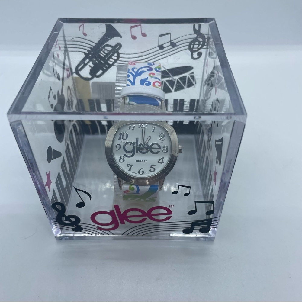 Glee White Watch with Colorful Band